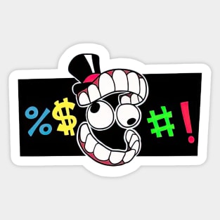 Caine's profanity filter from The Amazing Digital Circus Sticker